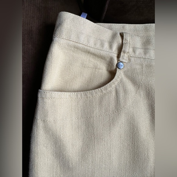 Ted Nicol Yellow pleaded straight Leg Pockets on back And Front  Low Rise SZ 30 - Picture 4 of 10